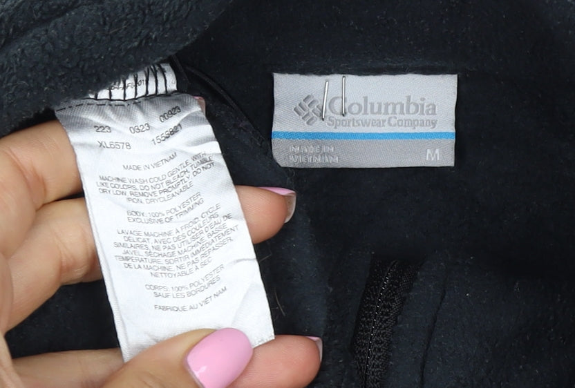 Columbia Women Black M Fleece Full Zip Basic Jacket Outdoor