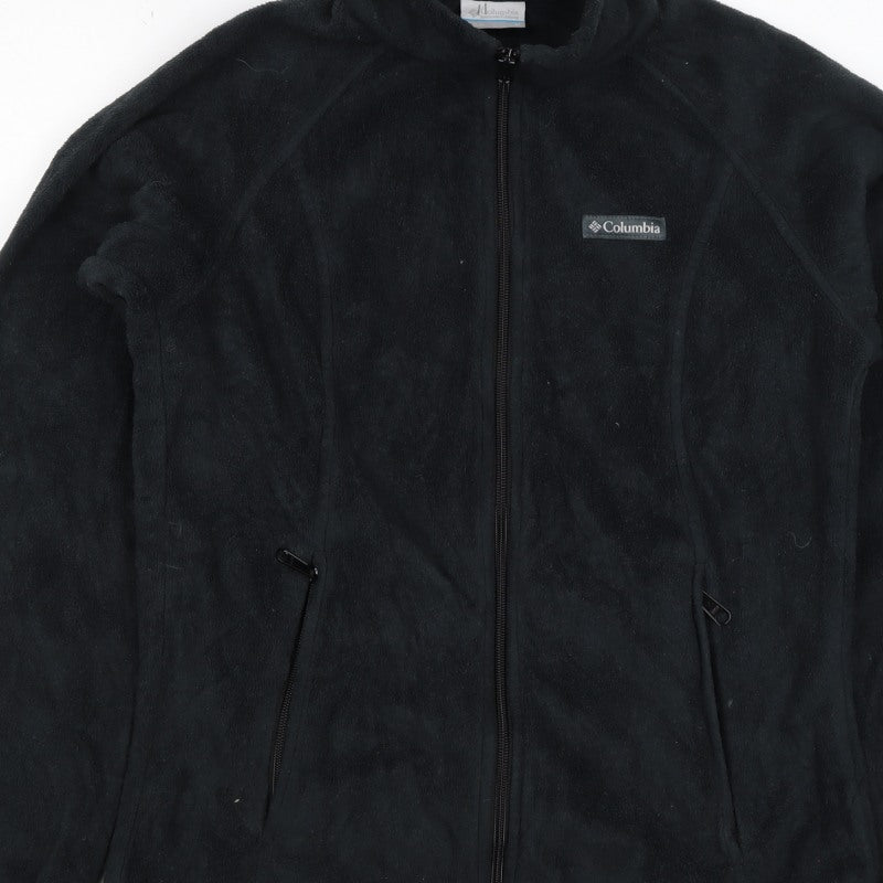 Columbia Women Black M Fleece Full Zip Basic Jacket Outdoor