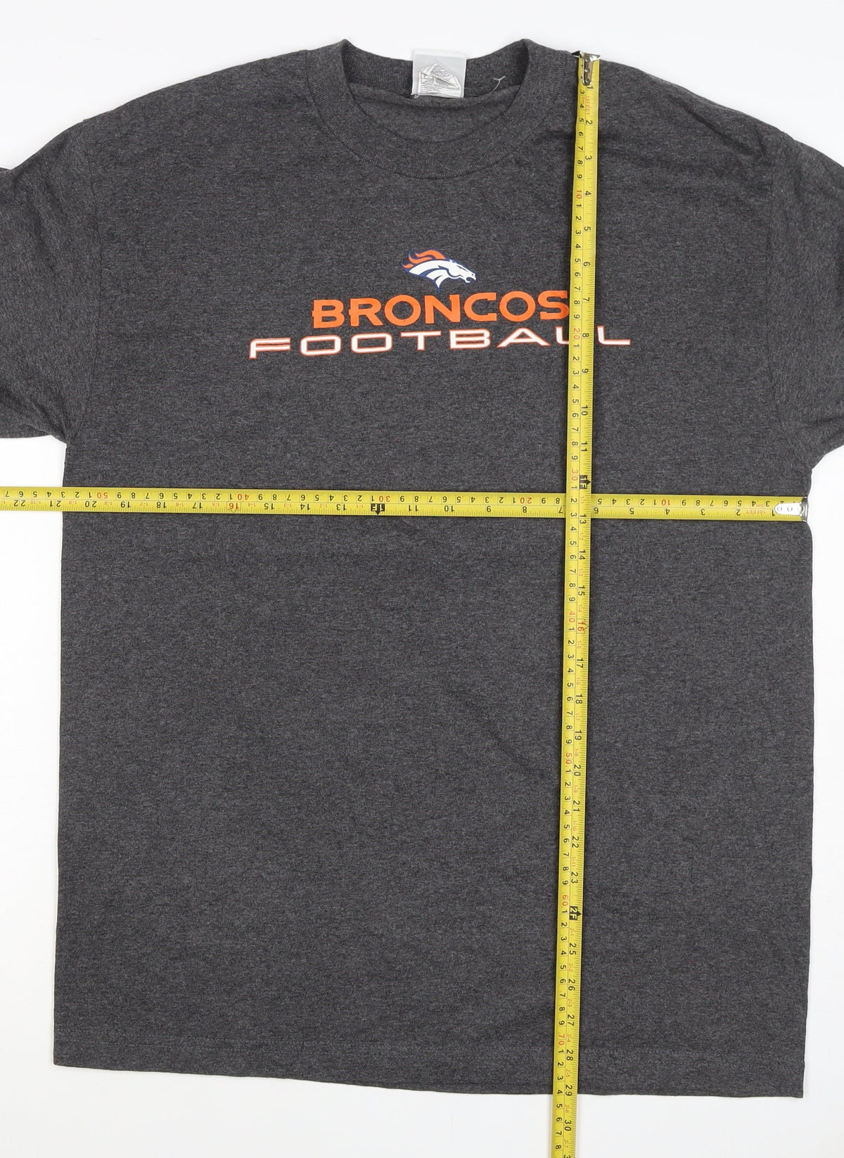 NFL Team Apparel Men’s Grey L Denver Broncos Football Sweatshirt
