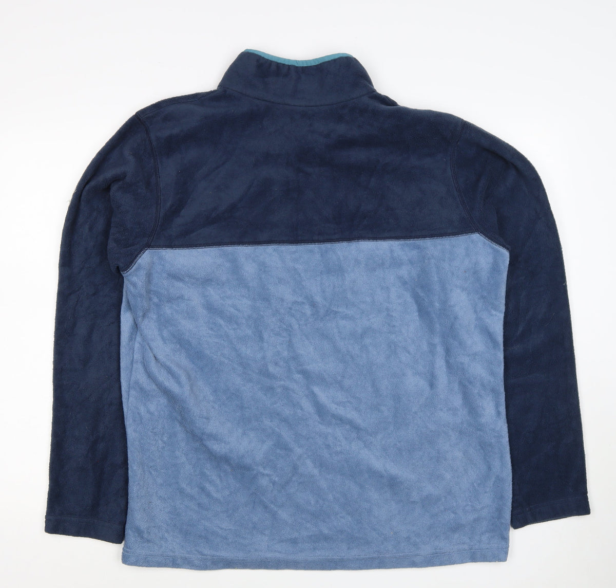 Columbia Men's Blue L Fleece Henley Snap Neck Pullover Sweatshirt