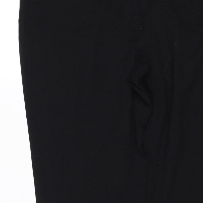 M&S Women’s Black Size 16 Regular Thermal Tailored Straight Trousers