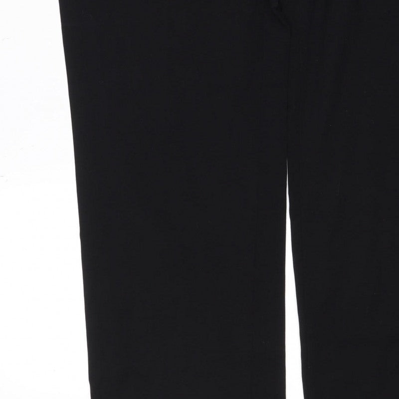 M&S Women’s Black Size 16 Regular Thermal Tailored Straight Trousers