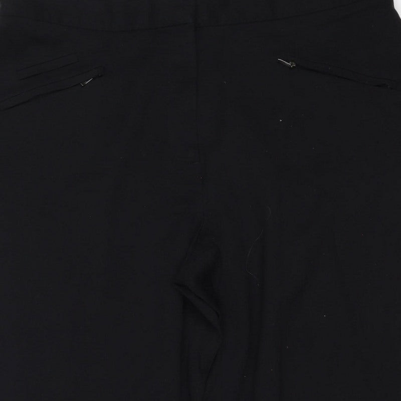 M&S Women’s Black Size 16 Regular Thermal Tailored Straight Trousers