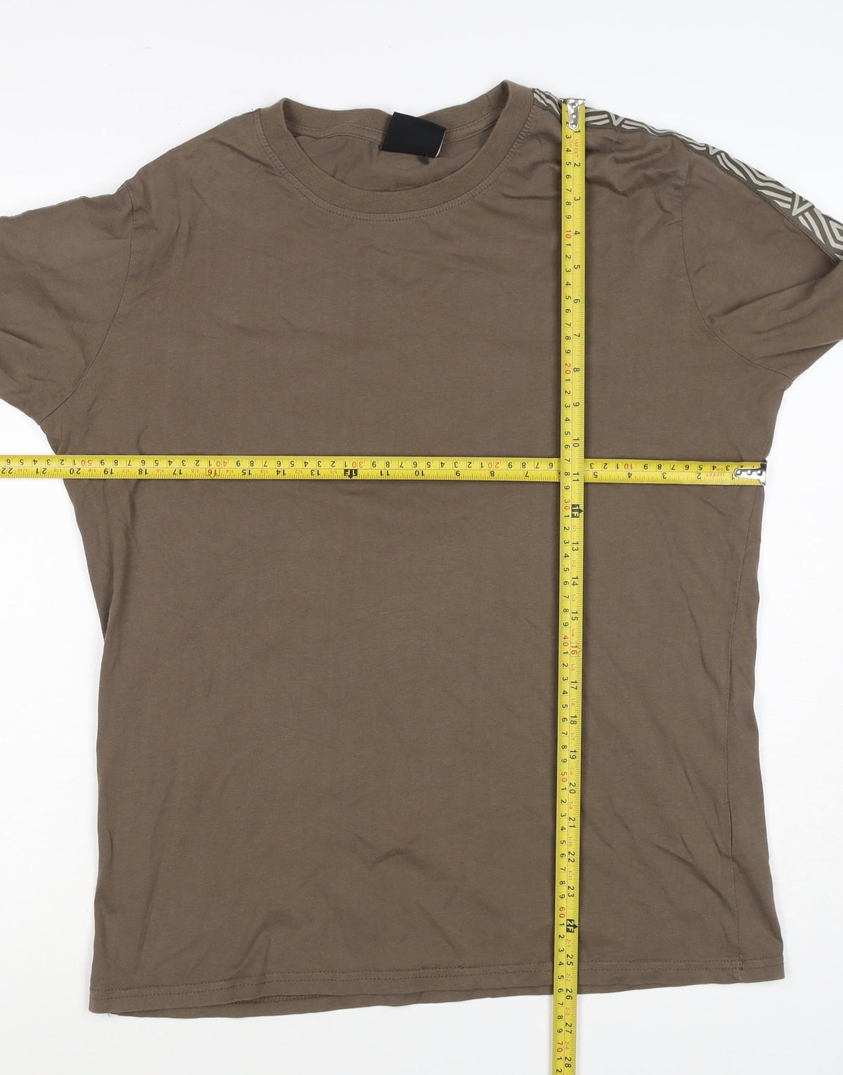 Umbro Men’s Brown Small Long Sleeve Geometric Logo T-Shirt
