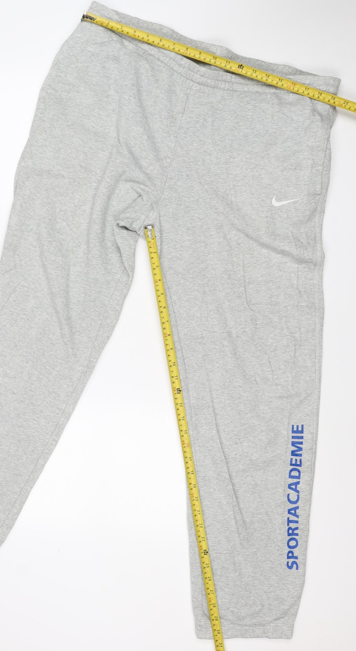 Nike Men’s Grey Sportacademie Sweatpants Size L Fleece Joggers