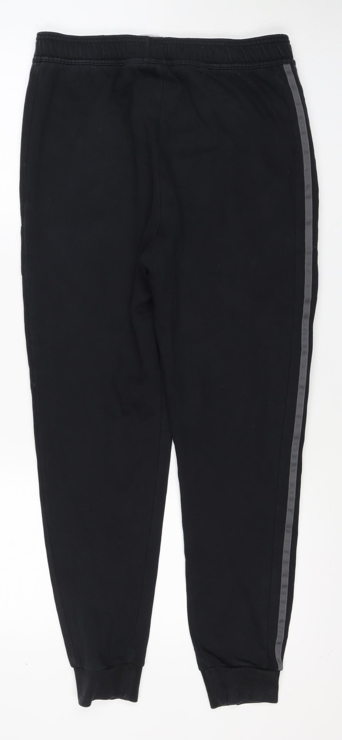 Adidas Boys Black 13-14 Years Track Pants Trefoil 3 Stripe