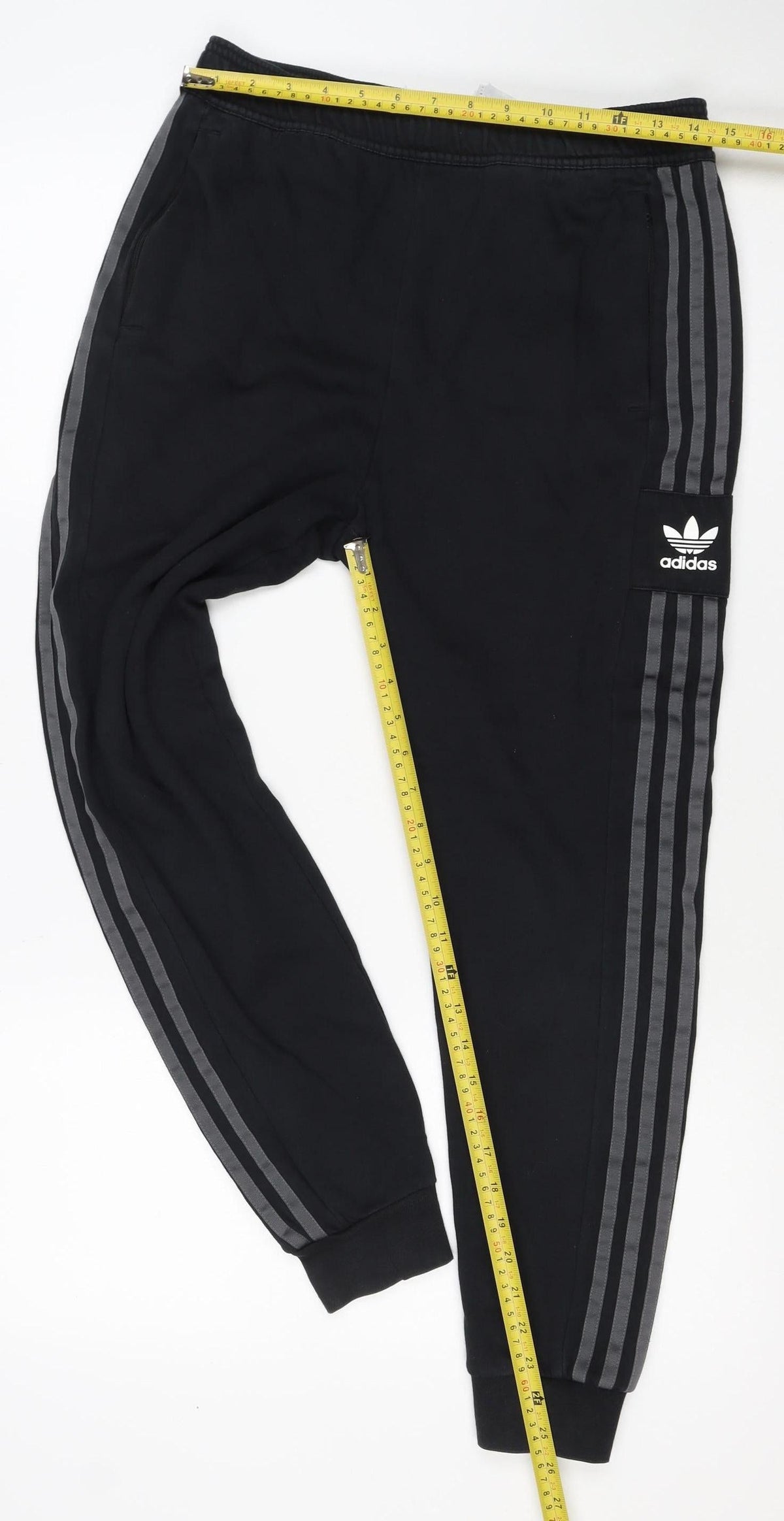 Adidas Boys Black 13-14 Years Track Pants Trefoil 3 Stripe