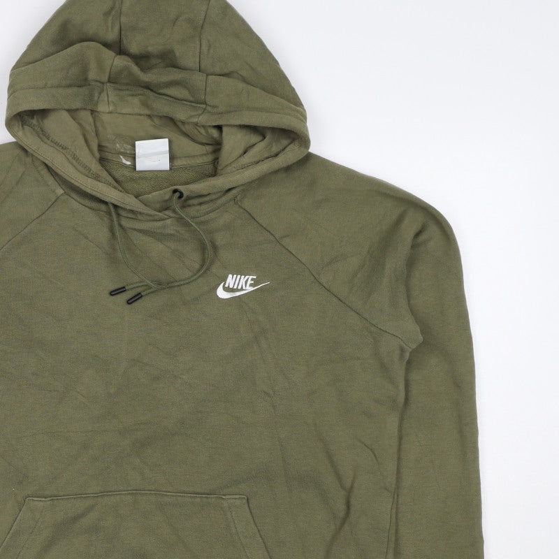 Nike Men’s Green M Pullover Hoodie Embroidered Logo Pocket