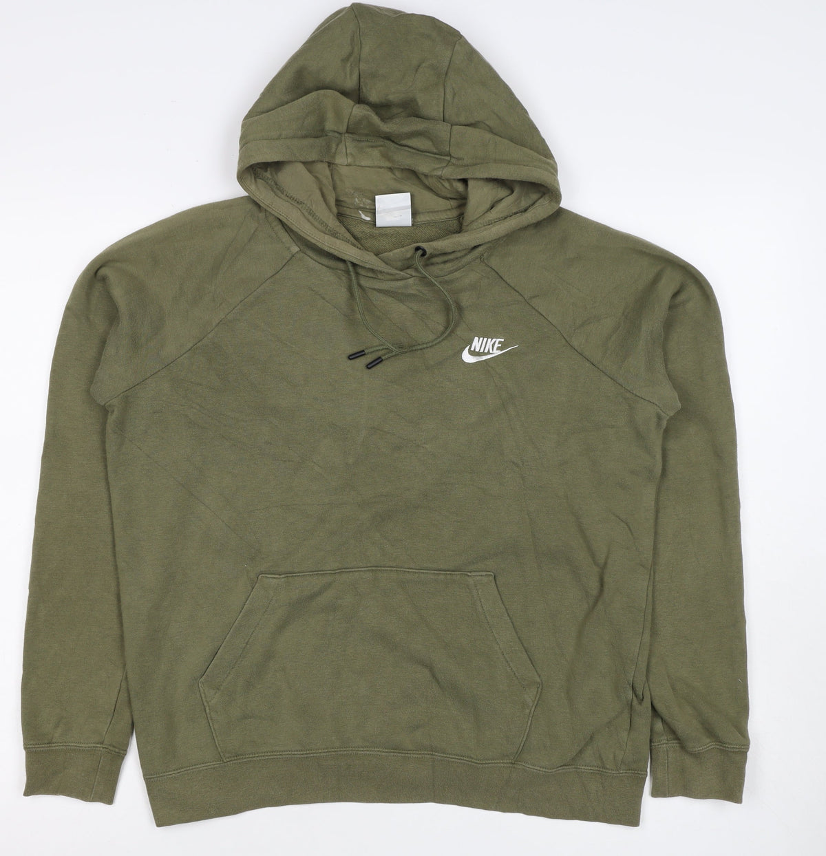 Nike Men’s Green M Pullover Hoodie Embroidered Logo Pocket