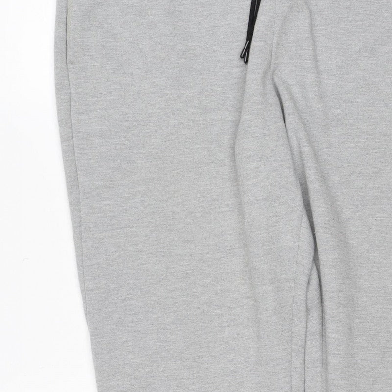 Russell Men’s Grey L Fusion Knit Drawstring Sweatpants Zip Pocket