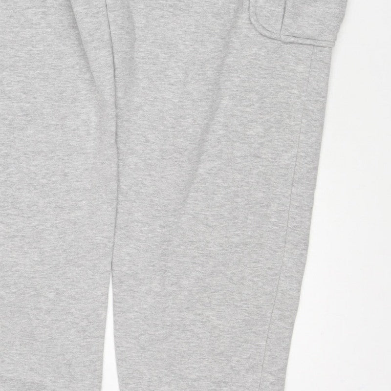 Livergy Men’s Grey XL Fleece Jogger Sweatpants Drawstring Cuffed