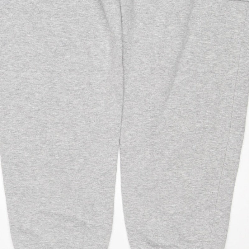 Livergy Men’s Grey XL Fleece Jogger Sweatpants Drawstring Cuffed