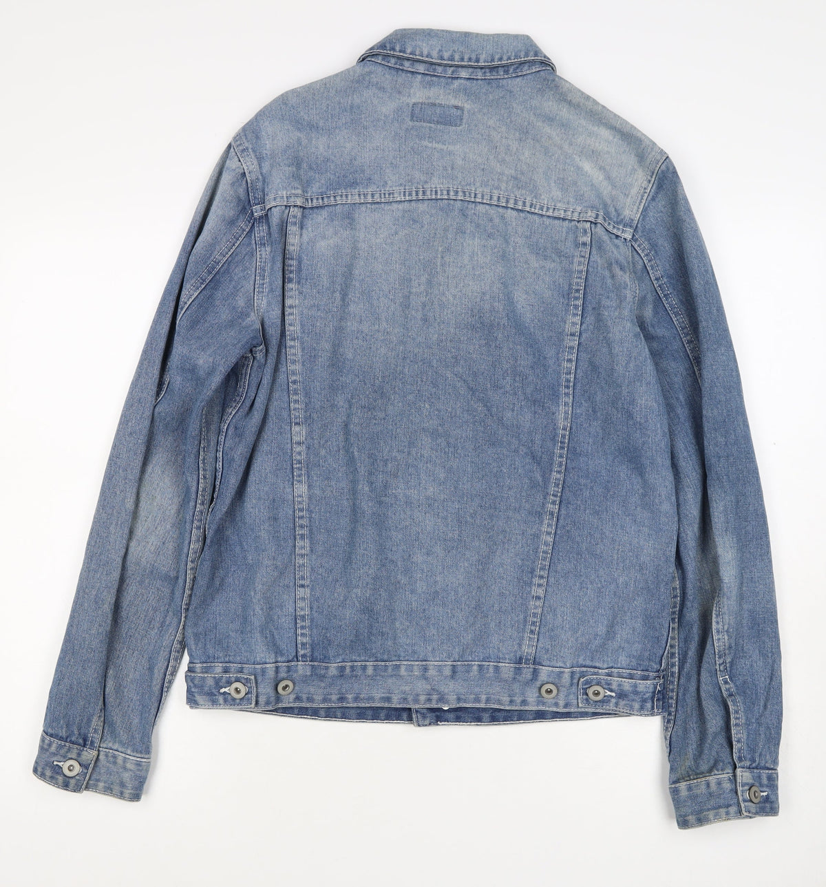 ASOS Men's Blue M Cotton Denim Basic Jacket Button Pockets