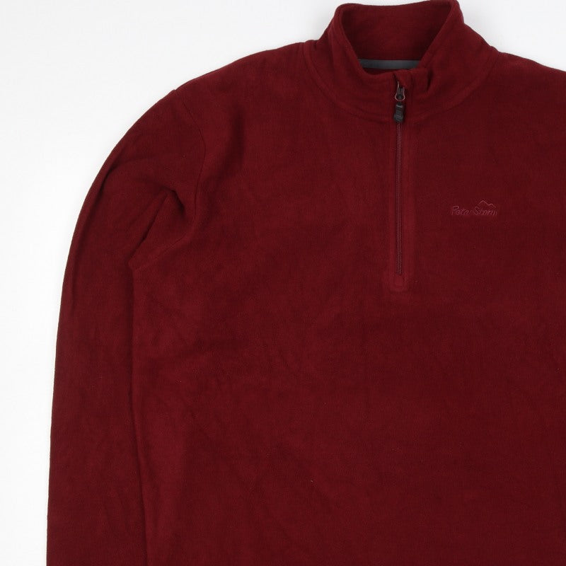 Peter Storm Men’s Red XL 1/4 Zip Fleece Sweatshirt Outdoor