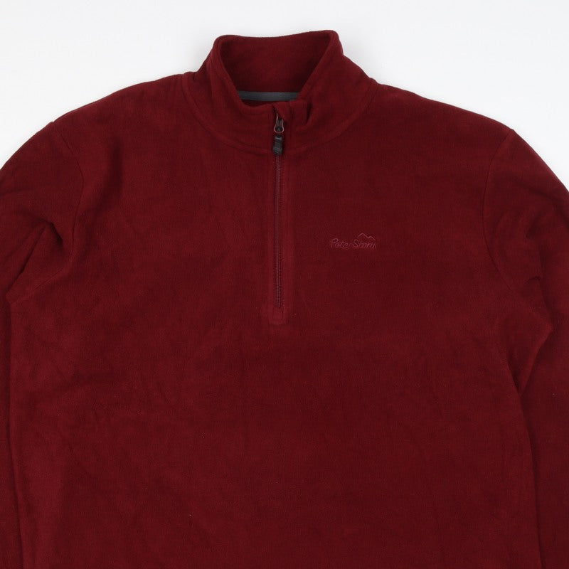 Peter Storm Men’s Red XL 1/4 Zip Fleece Sweatshirt Outdoor