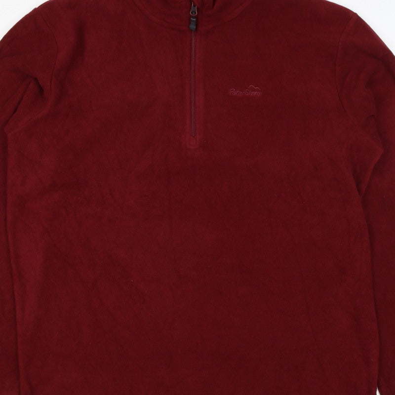 Peter Storm Men’s Red XL 1/4 Zip Fleece Sweatshirt Outdoor