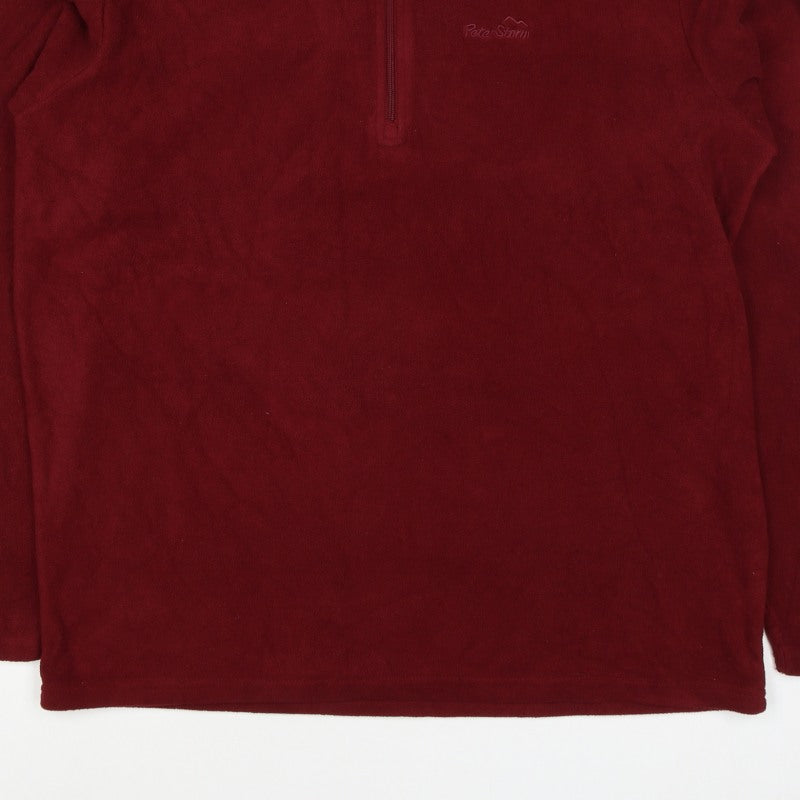 Peter Storm Men’s Red XL 1/4 Zip Fleece Sweatshirt Outdoor