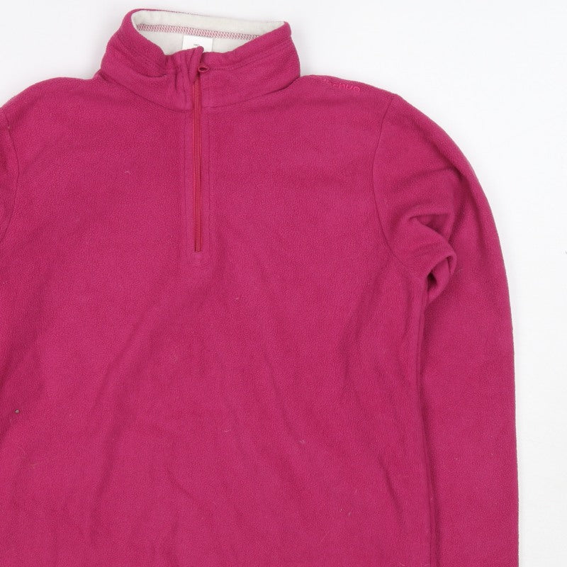 Quechua Girls Pink 12 Years Fleece 1/4 Zip Pullover Sweatshirt