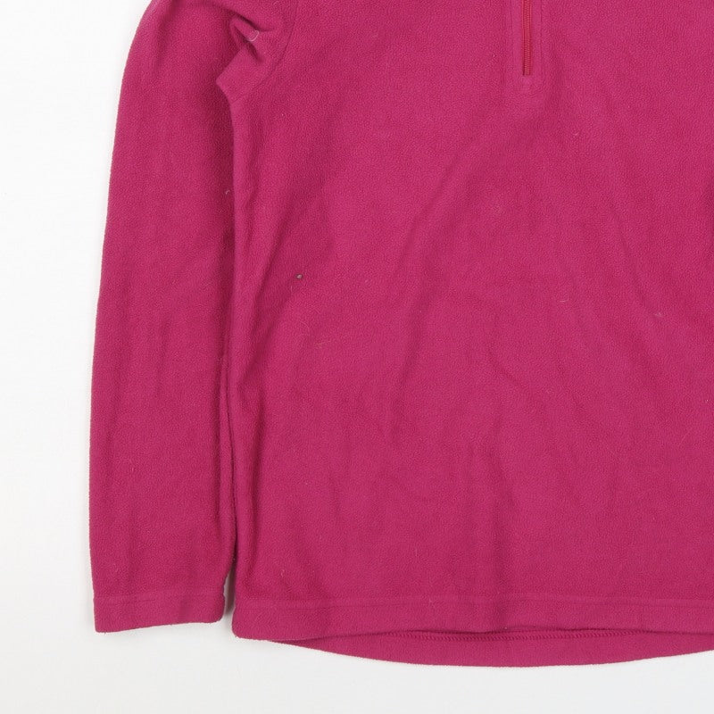 Quechua Girls Pink 12 Years Fleece 1/4 Zip Pullover Sweatshirt