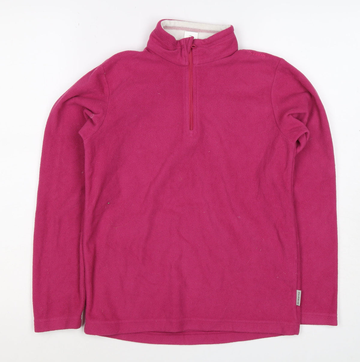 Quechua Girls Pink 12 Years Fleece 1/4 Zip Pullover Sweatshirt