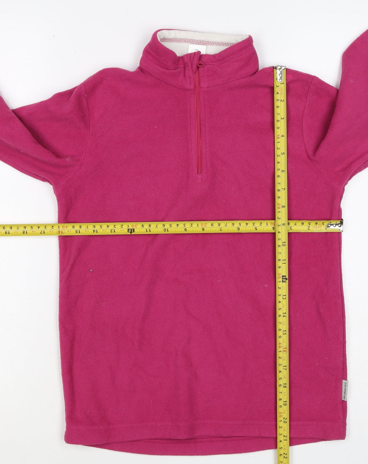 Quechua Girls Pink 12 Years Fleece 1/4 Zip Pullover Sweatshirt
