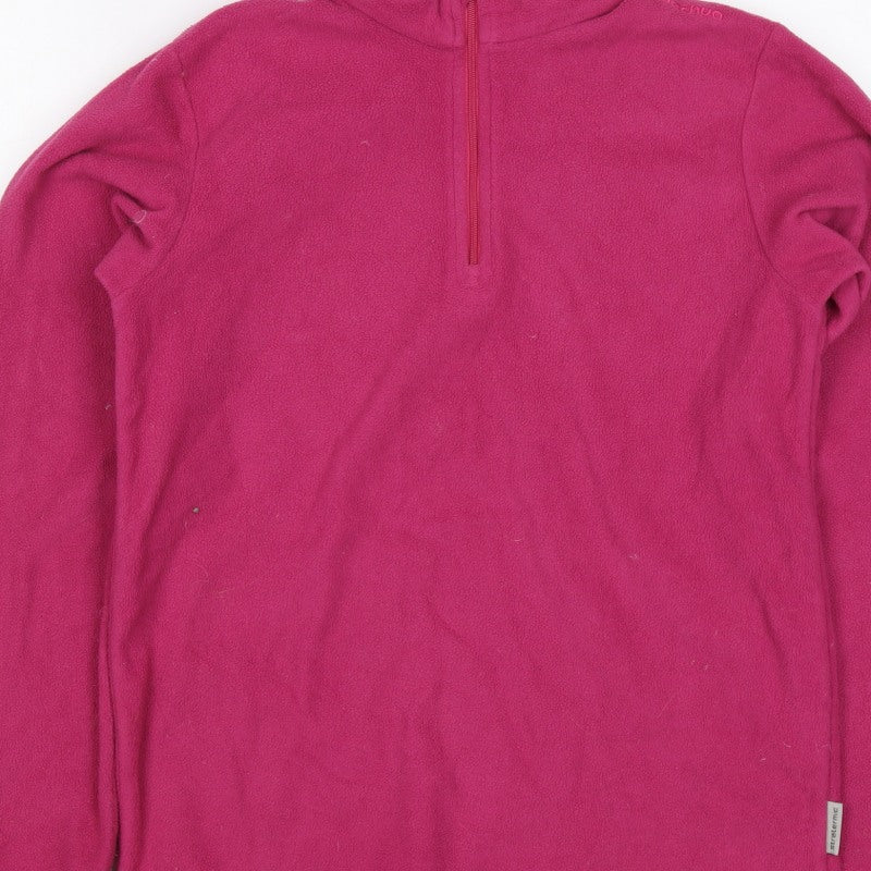 Quechua Girls Pink 12 Years Fleece 1/4 Zip Pullover Sweatshirt