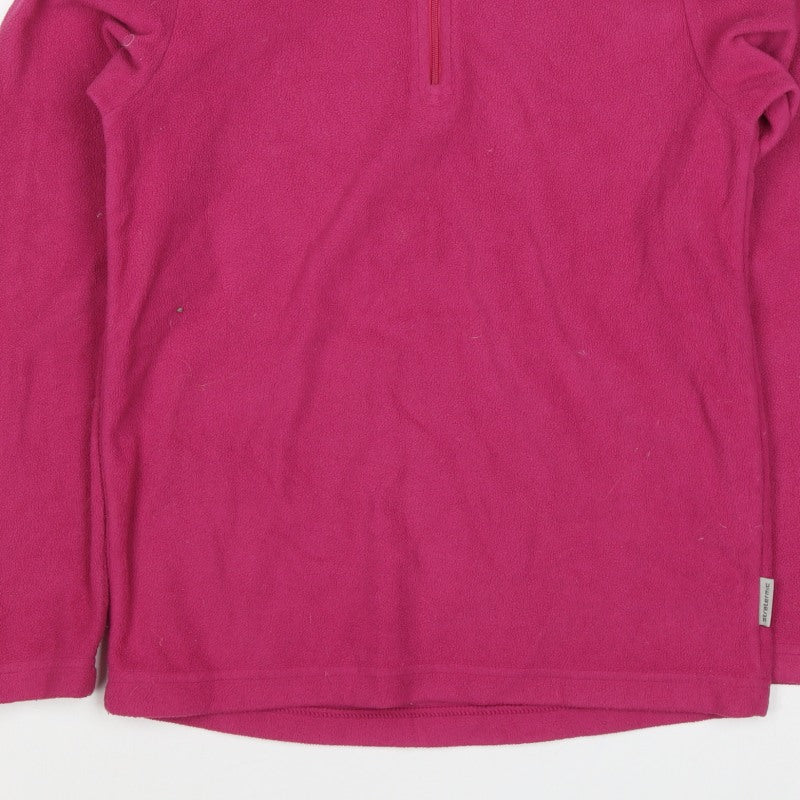 Quechua Girls Pink 12 Years Fleece 1/4 Zip Pullover Sweatshirt