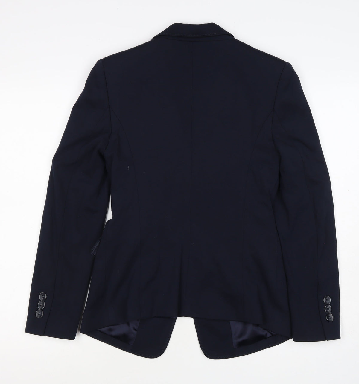 M&S Woman Navy Blue Size 8 Tailored Single-Breasted Blazer Jacket