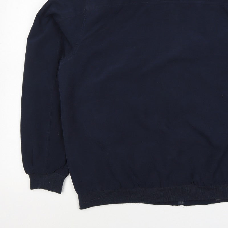 Easy Men's Blue XL Bomber Jacket Full Zip Lined Classic
