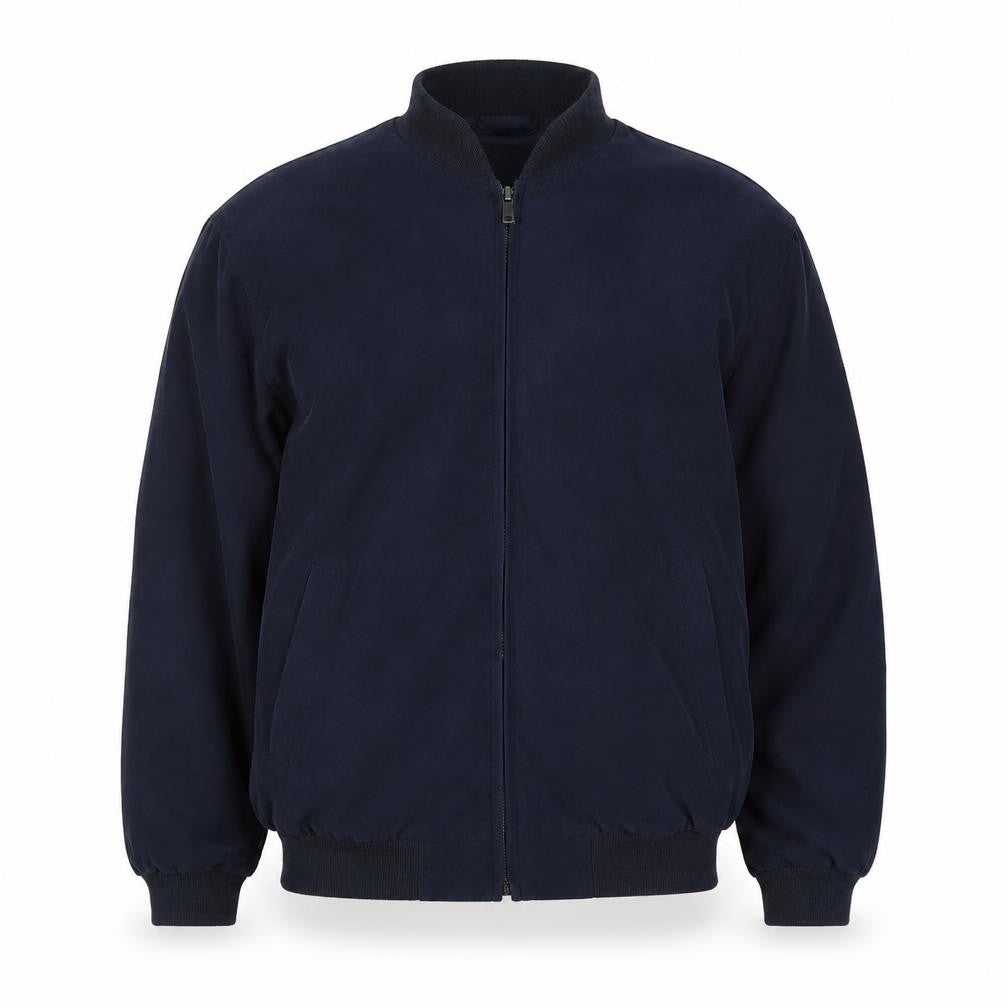 Easy Men's Blue XL Bomber Jacket Full Zip Lined Classic