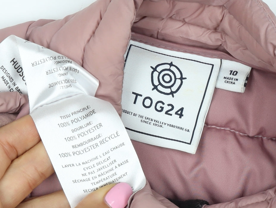 TOG24 Women’s Pink Size 10 Quilted Puffer Jacket Full Zip