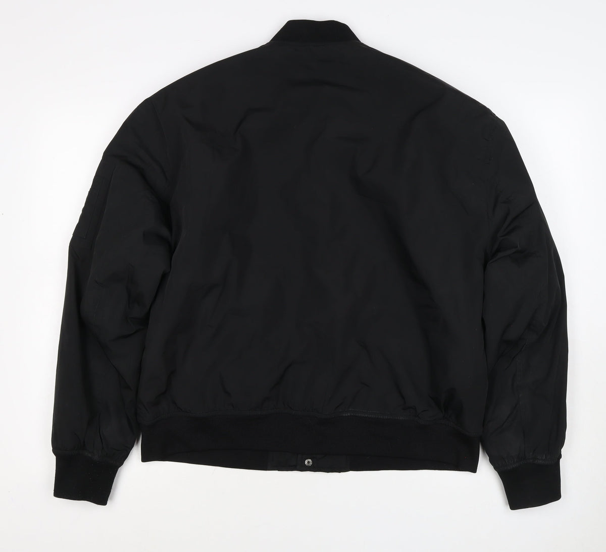 Only & Sons Men’s Black S Bomber Jacket Padded Snap Button