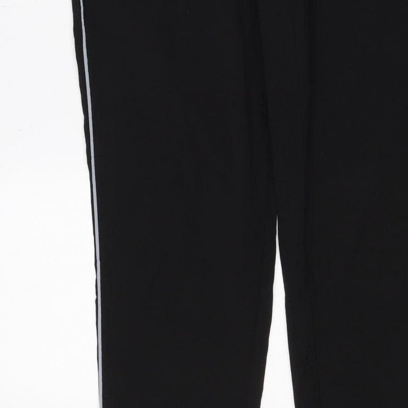 MAN Active Men’s Black L Track Pants Reflective Zip Pockets