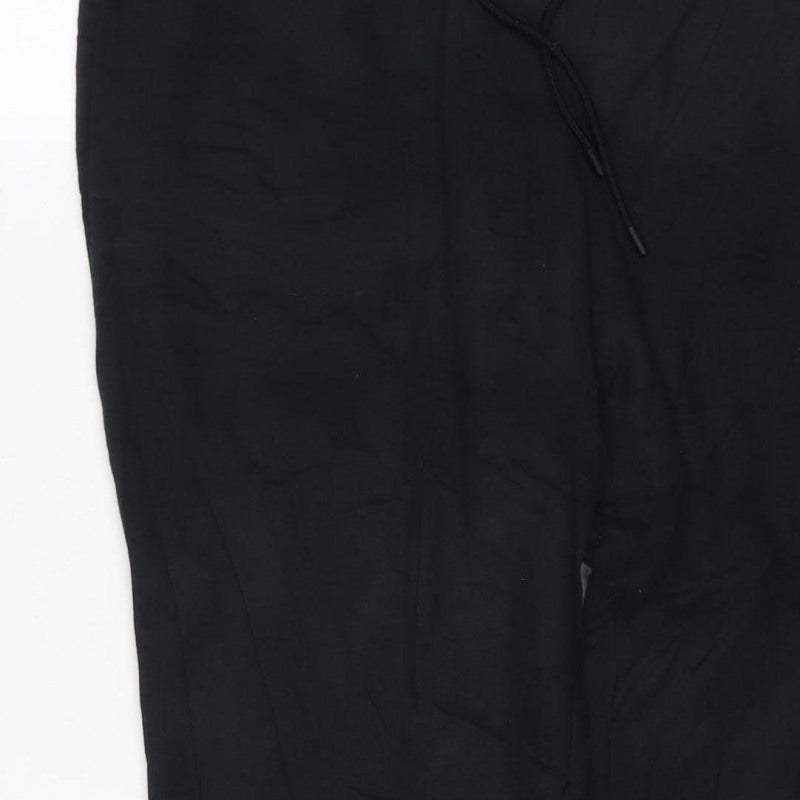 Nike Women Black L Jogger Sweatpants Drawstring Logo Pockets