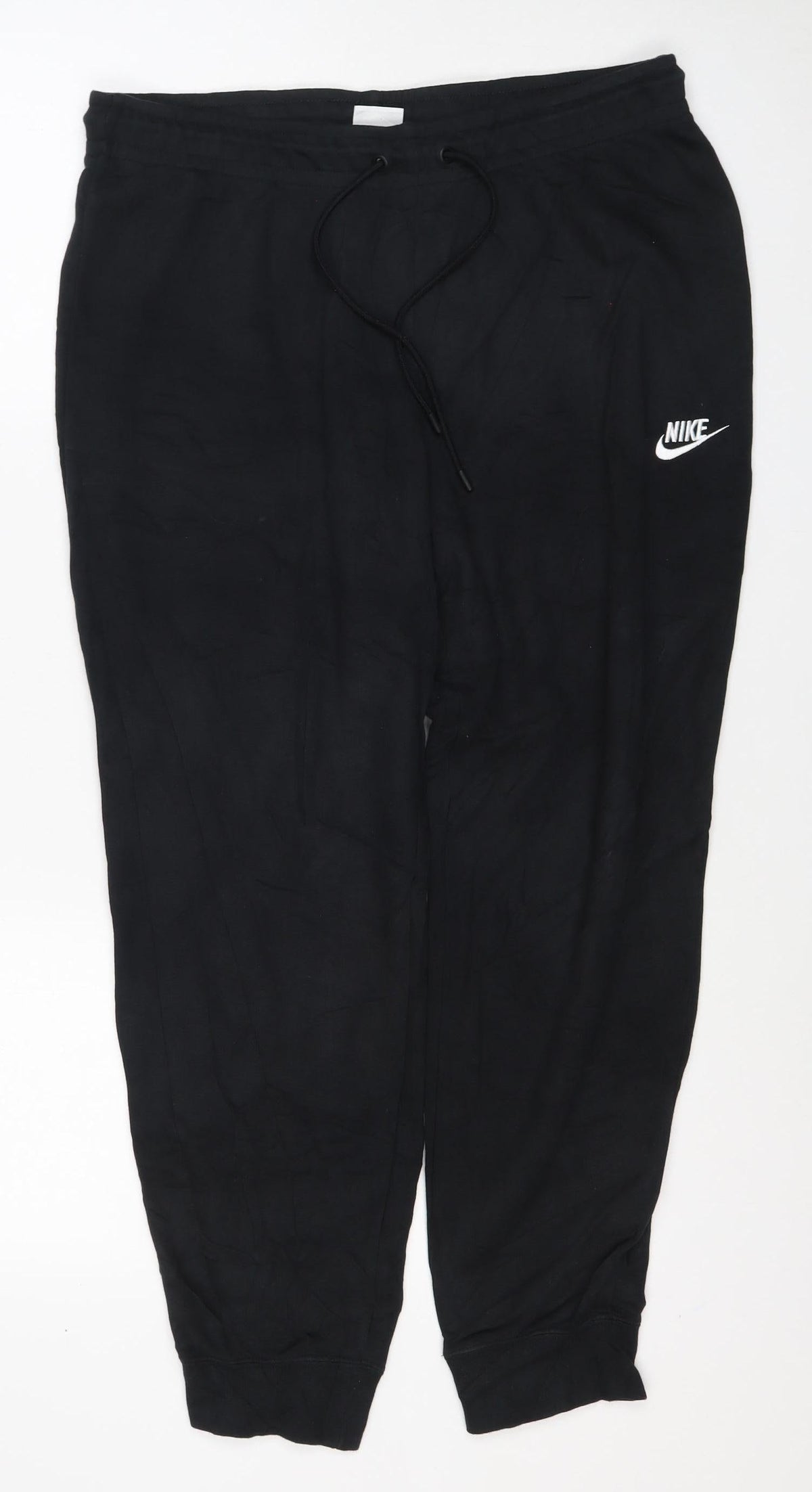 Nike Women Black L Jogger Sweatpants Drawstring Logo Pockets