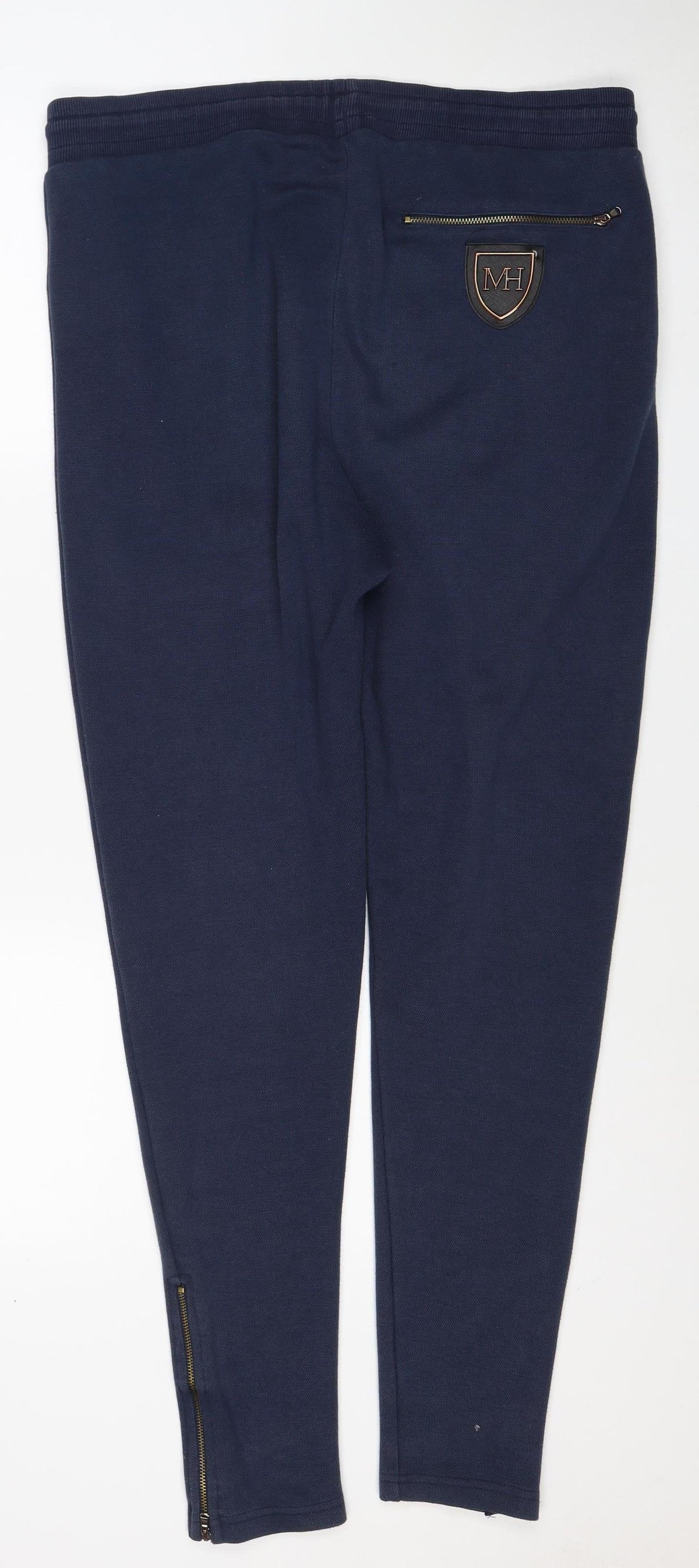Millionaire Mens Blue L Jogger Trousers Drawstring Zip Pockets