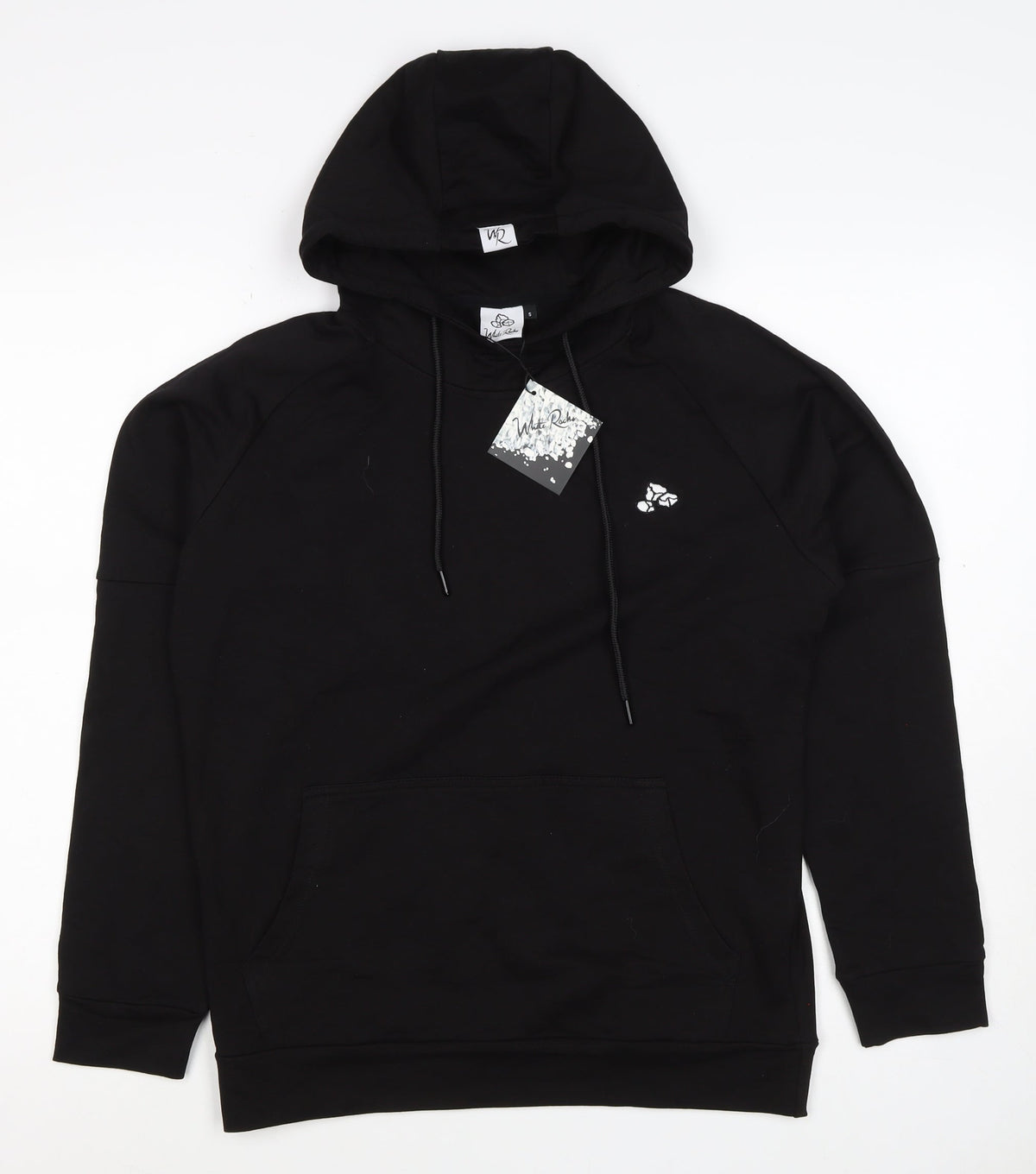 White Rocks Men’s Black Size S Pullover Hoodie Embroidered Logo