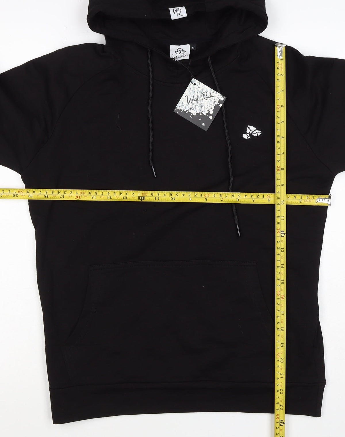 White Rocks Men’s Black Size S Pullover Hoodie Embroidered Logo