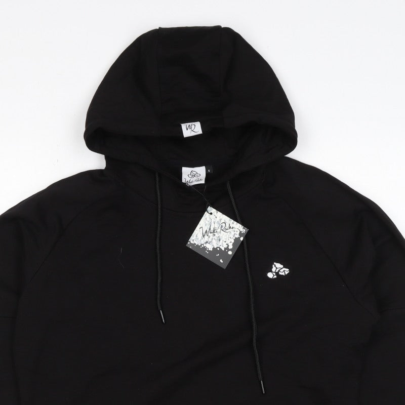 White Rocks Men’s Black Size S Pullover Hoodie Embroidered Logo