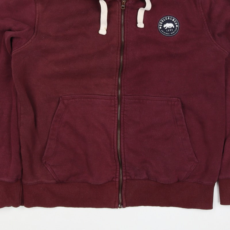 SoulCal & Co Men's Red XL Full Zip Hooded Logo Hoodie