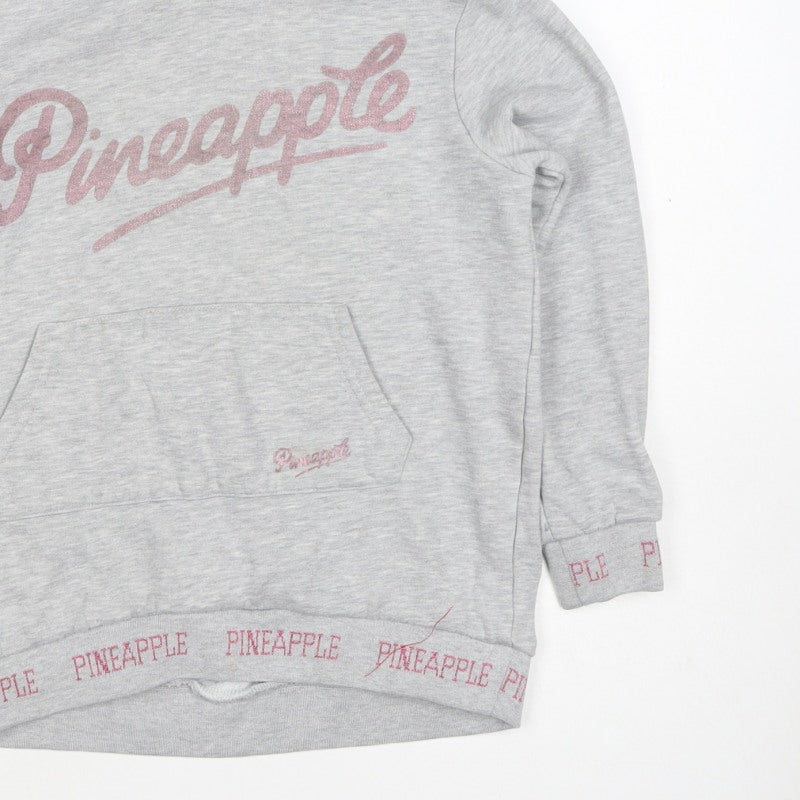 Pineapple Dance Studios Girls Grey Pink Glitter Hoodie 13 Years Pullover