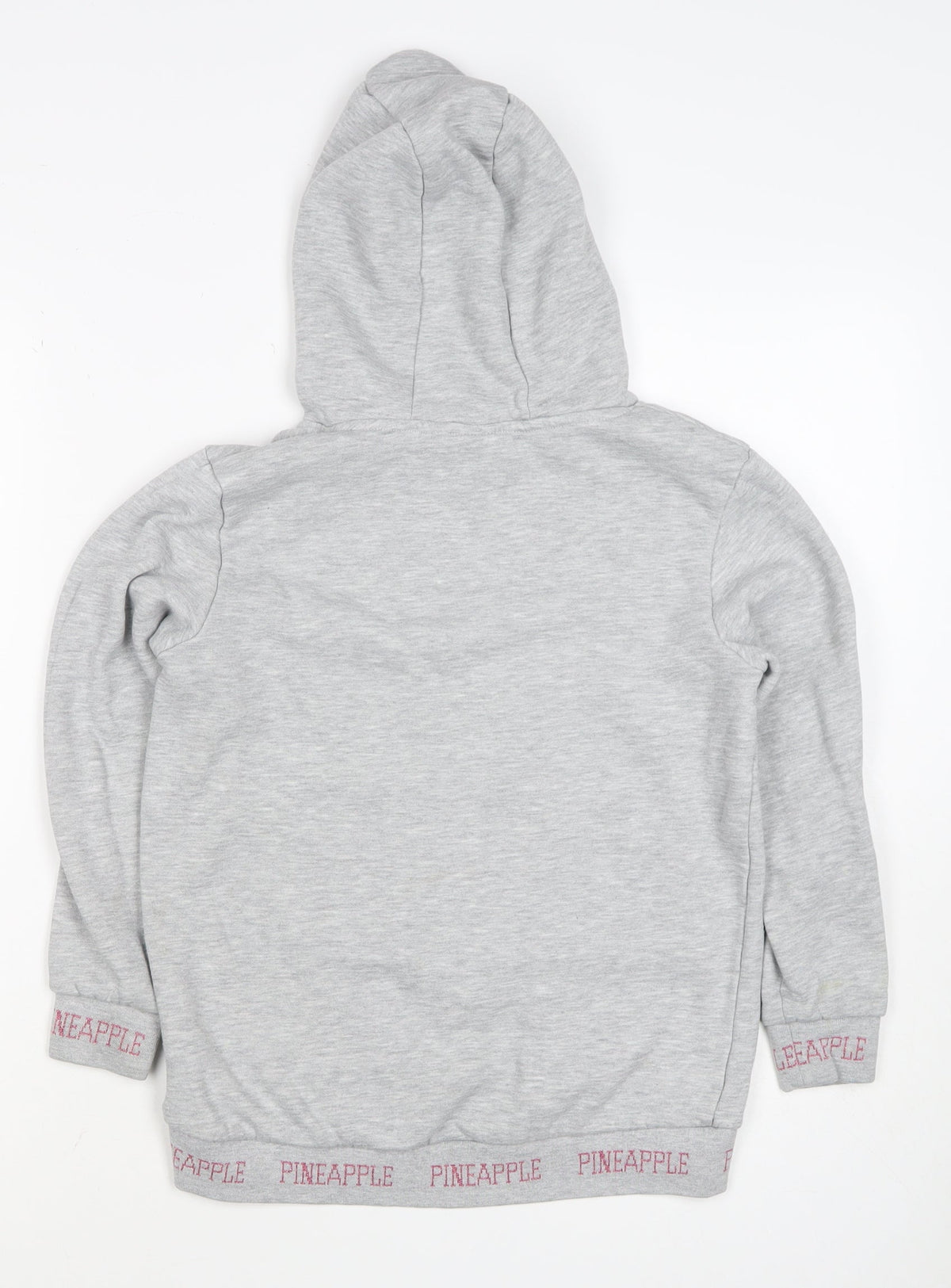 Pineapple Dance Studios Girls Grey Pink Glitter Hoodie 13 Years Pullover