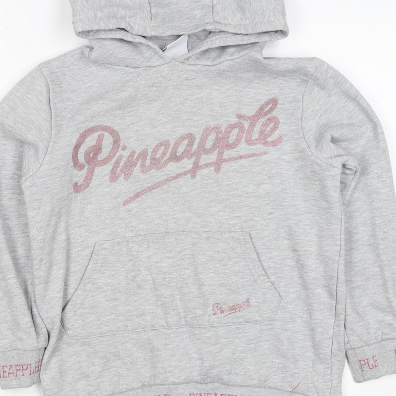 Pineapple Dance Studios Girls Grey Pink Glitter Hoodie 13 Years Pullover