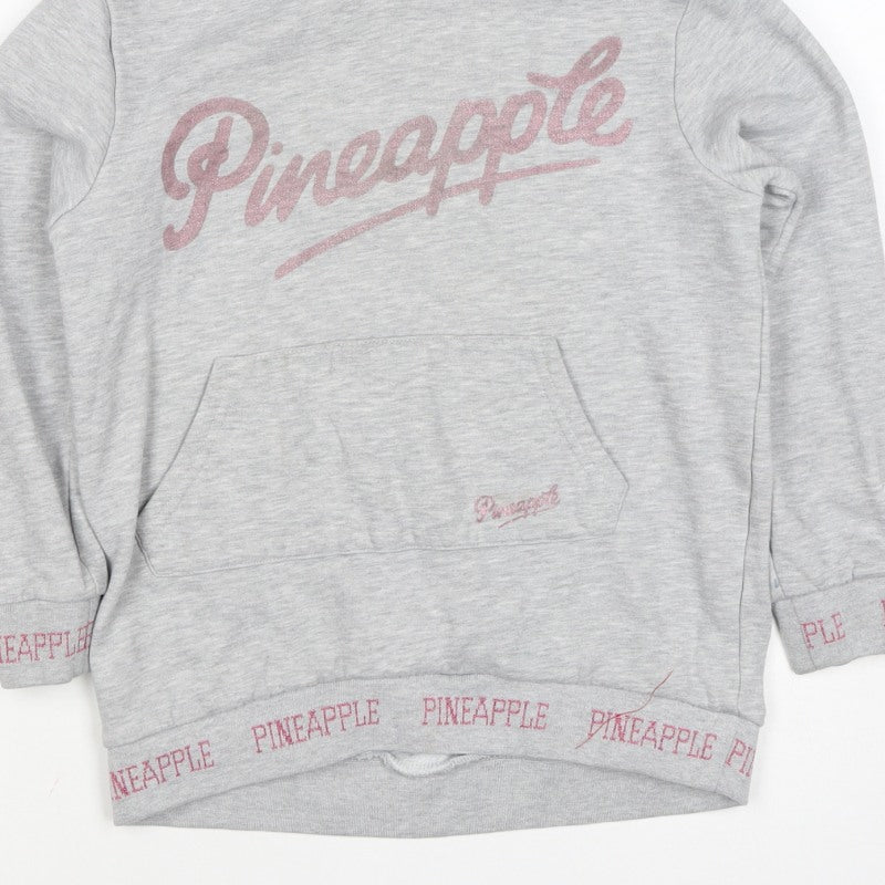 Pineapple Dance Studios Girls Grey Pink Glitter Hoodie 13 Years Pullover