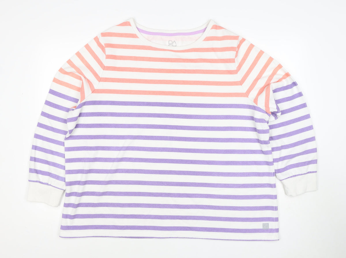 Dash Women’s Multicoloured Stripe Pullover Sweatshirt UK 24