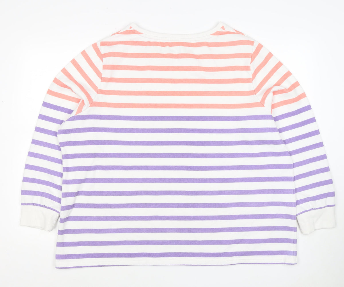 Dash Women’s Multicoloured Stripe Pullover Sweatshirt UK 24