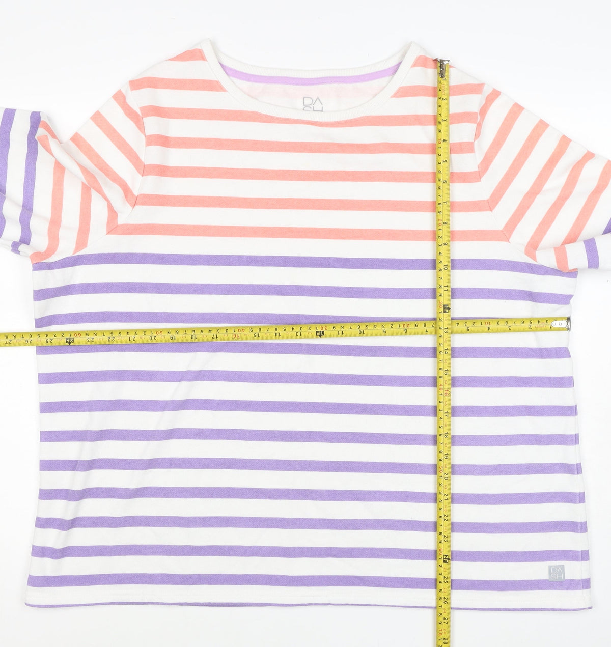 Dash Women’s Multicoloured Stripe Pullover Sweatshirt UK 24