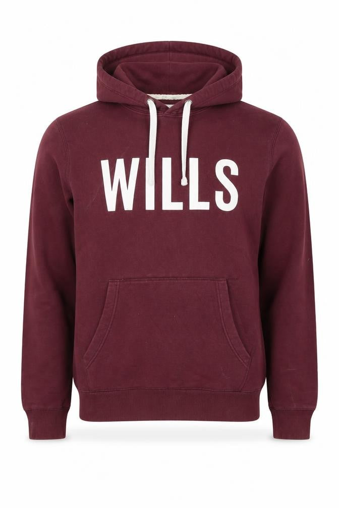 Jack Wills Men’s Red L Pullover Hoodie Graphic Logo Pocket