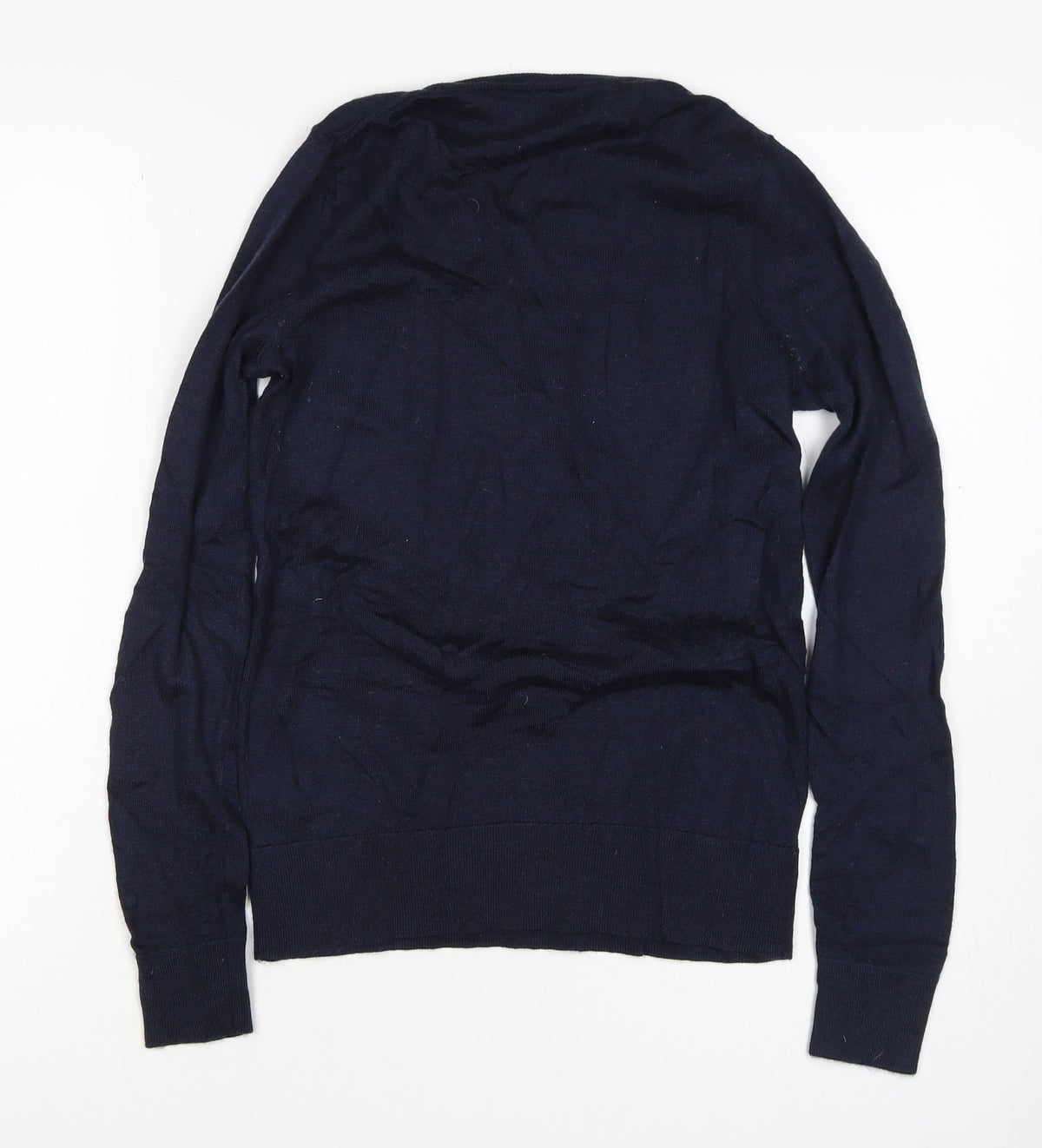 Gap Women’s Blue XS 100% Merino Wool Crew Neck Slim Pullover Jumper