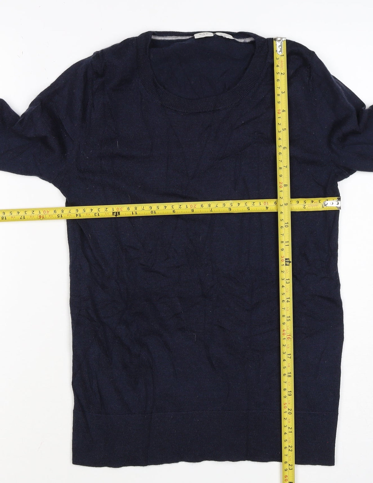 Gap Women’s Blue XS 100% Merino Wool Crew Neck Slim Pullover Jumper